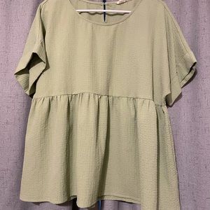 Sage Green Boutique Babydoll Top